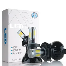 H7 LED Car auto Headlight 80W 8000LM 4 COB for Automotive Headlight Fog lamp H4 H11 9005 9006 5202 bulb with Fan Play & Plug