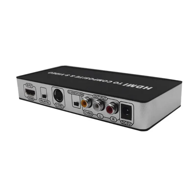 

1080P HDMI to TV Video Converter Composite RCA AV S-Video Video Signal Converter with US plug