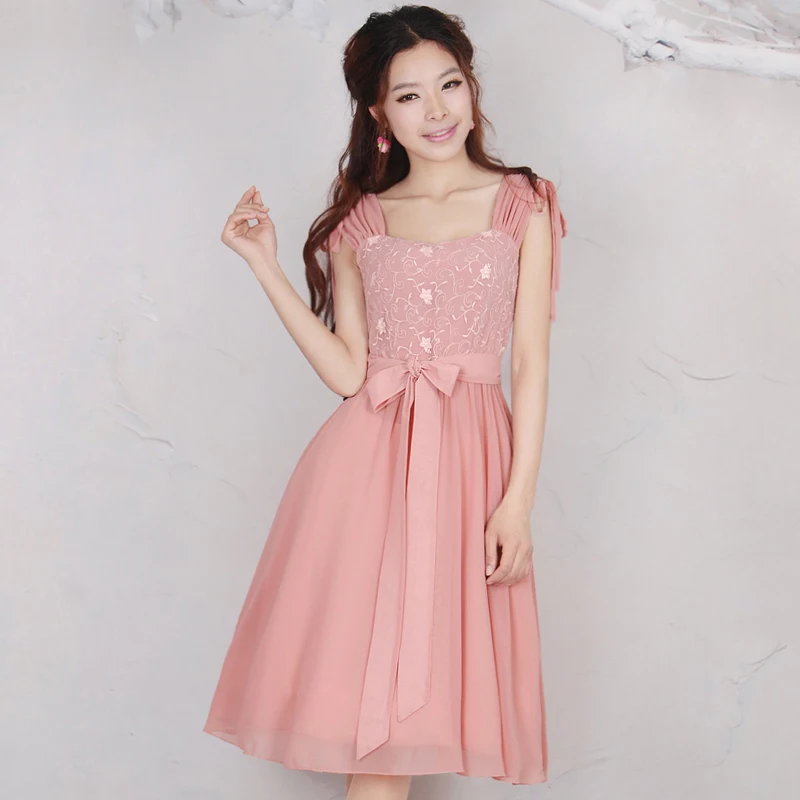 

2018 Summer Women dress Elegant O neck Sweet Sleeveless Vestidos Ladies's dresses