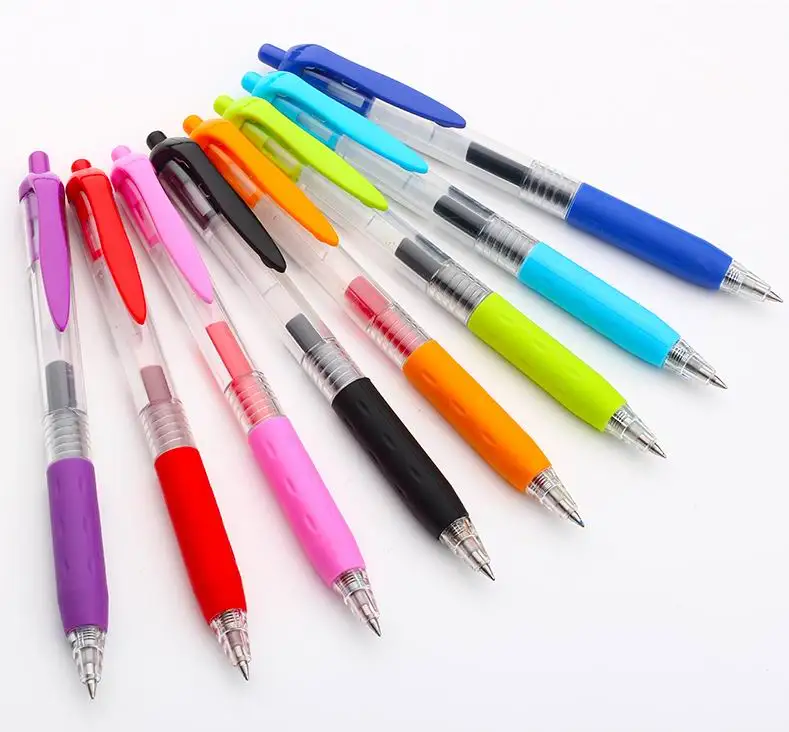 

1pc lot color red pink office school new plastic Press standard gel ink pen