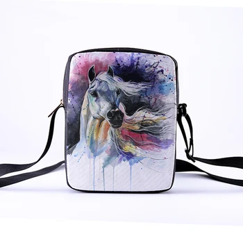 

RAVIDINO custom watercolor animal series ladies fashion single shoulder diagonal bag men's Messenger bag children painted casual