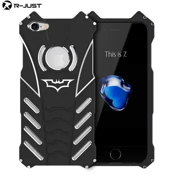 

Luxury Batman Design Metal Aluminum Alloy Armor Hard Cases Case For IPhone 7 Plus Cover Phone Stand Holder Shell Skin Coque