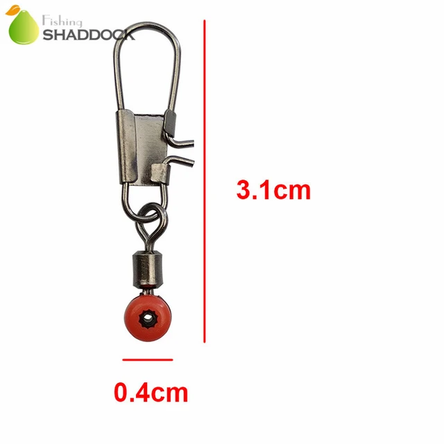 Fishing Snap Swivel Fishing Line Sinker Slider Shank Clip Connector Space  Bean