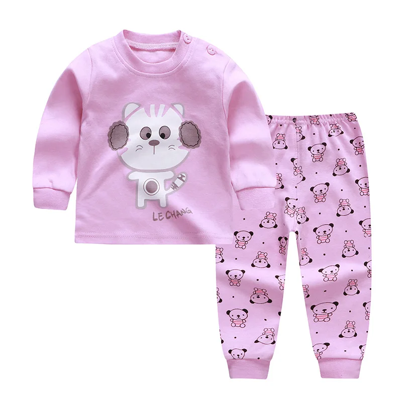 Для мальчиков BibiCola осень пижамы для детей мультфильм комплекты для сна хлопковое ночное белье наряды для малышей ночная рубашка для девочек комбинезоны - Цвет: Лаванда