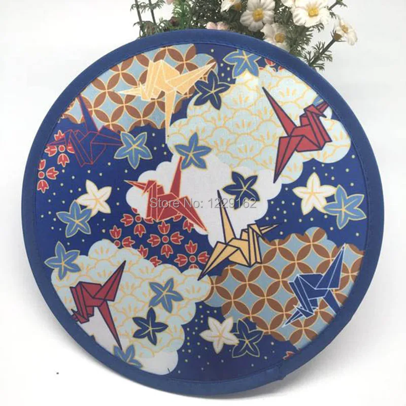 

Free shipping (3pcs/lot) Nylon Portable Folding Fan for gift Fan cool summer hand fan/Flying disk creative party gift