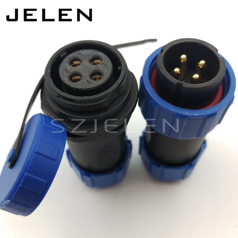 Sp2110 4 Pin Electric Cable Connector Waterproof Plug And Sp2110 4 Pin Electric Cable Connector
