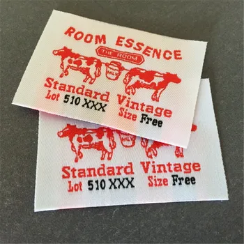 

Customized high density true white clothing labels woven labels