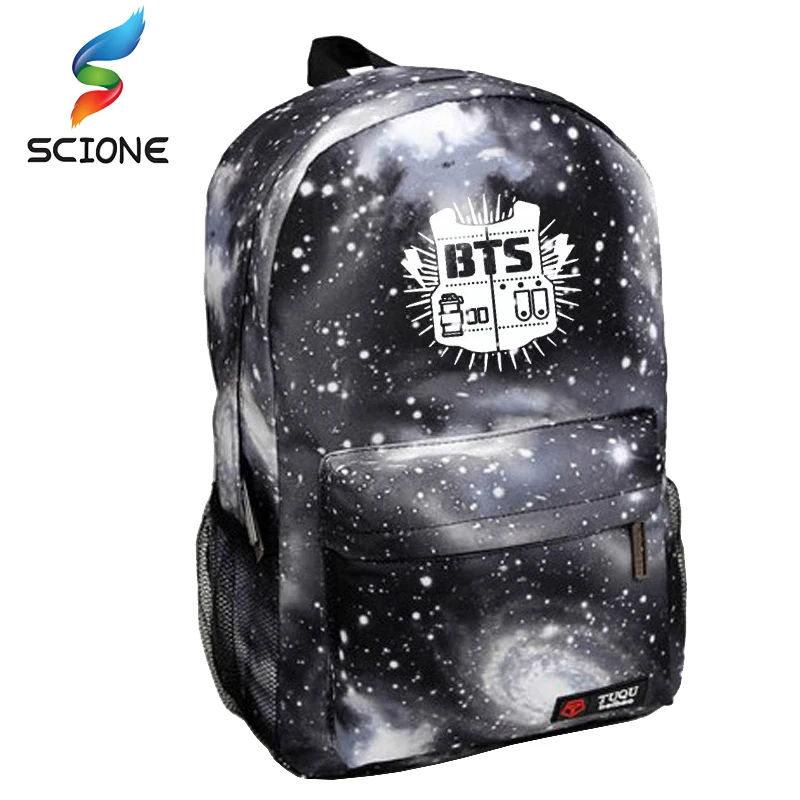 2018 Hot Canvas Galaxy Printed BTS Backpacks School Sport Outdoor Bag For Teenager girl Men Laptop Travel Shoulder Rucksack 