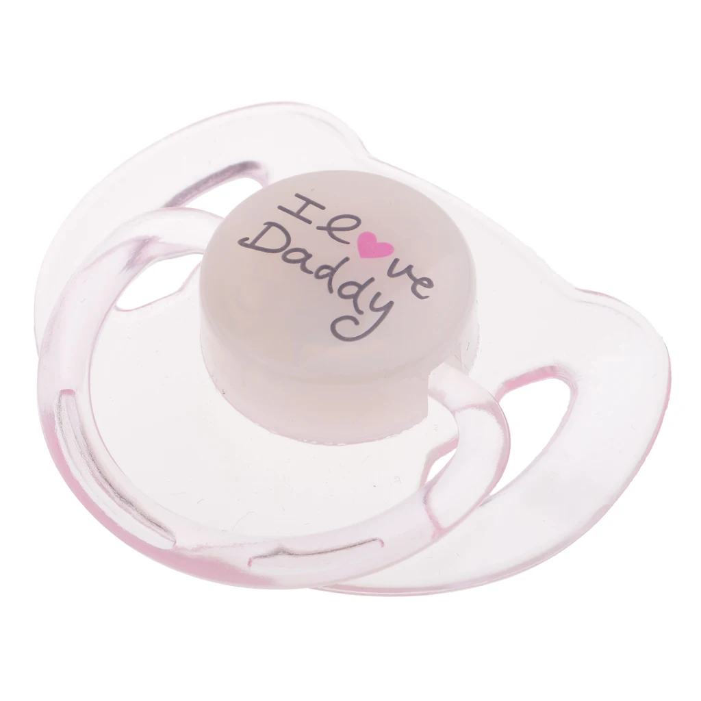 

Cute Dummy Magnetic Pacifier for Reborn Baby Supplies Dark Clear & White