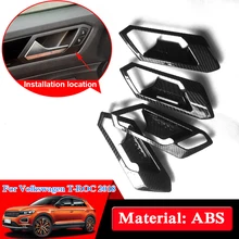 Автомобильный Стайлинг ABS хром для Volkswagen T-ROC Автомобильная внутренняя ручка двери рамка внутренняя накладка на дверь блестки крышка авто аксессуары