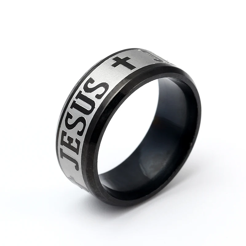 Высокое качество Большой размер 8 мм 316 титановая сталь 14KGP jesus cross Letter bible
