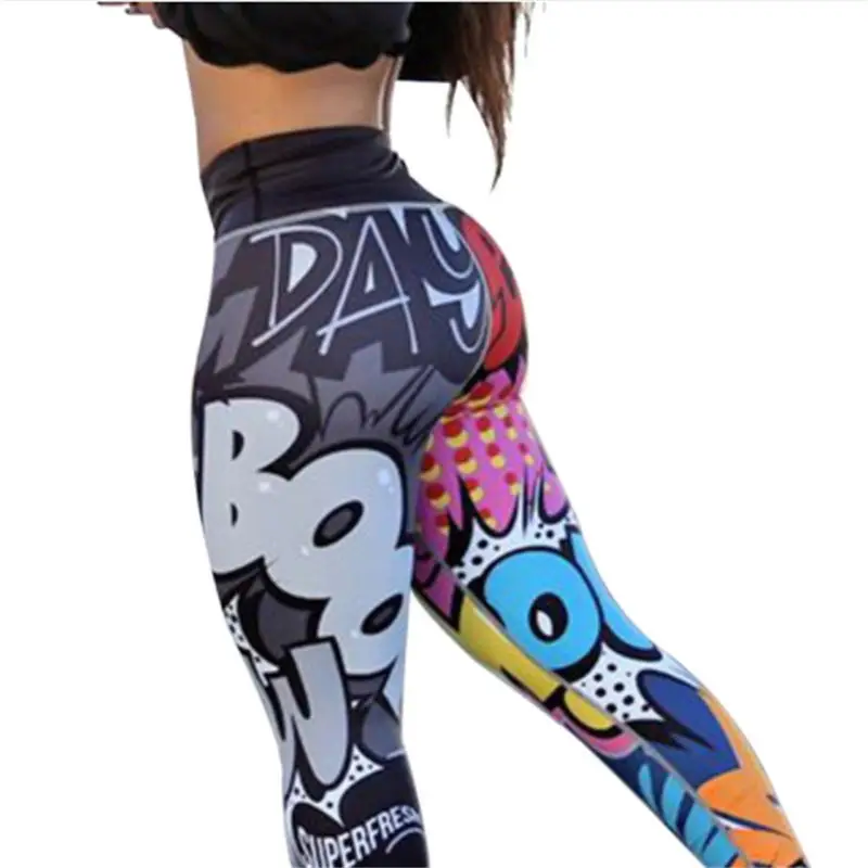 

Funny Print Harajuku Fitness Legging Female Pants Bodybuilding Jeggings Athleisure Sportswear Women Sexy Leggings