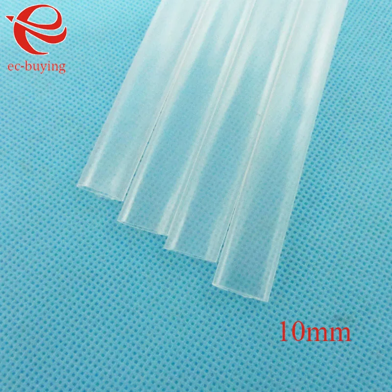 1meter /lot Heat Shrink Tube Transparent Heat-Shrink Tubing Diameter 10mm Thermo Jacket Wire Wrap Insulation Materials Elements