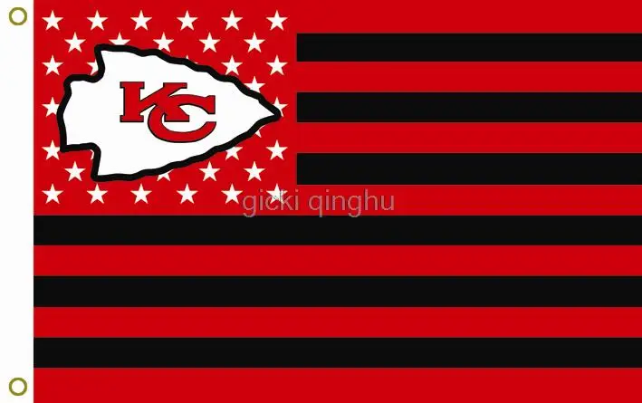 Kansas City Chiefs Nfl Premium Team Football Flag Black And Red Hot Kansas City Chiefs Nfl Premium Team Football Flag Black And Red Hot Goods 3x5ft 150x90cm Custom Free Shipping In Flags Banners Accessories