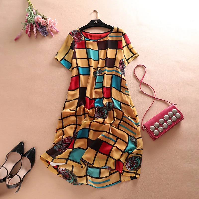 Zanzea Fit And Flare геометрический Короткие аппликации до середины икры регулярные упал