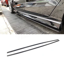 Carbon Fiber Side Skirts Door Flaps blade for Audi A3 Sline S3 RS3 Sedan 4 door fender Aprons Car Styling