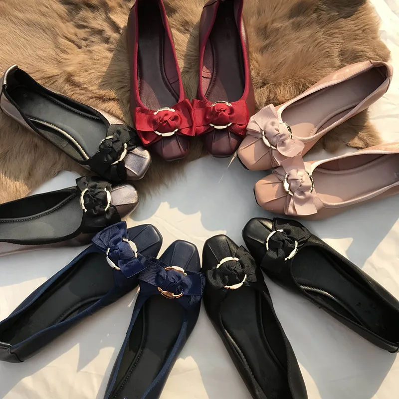 

Plus Size 34-41 Women Flats shoes 2019 Loafers Candy Color Slip on Flat Shoes Ballet Flats Comfortable Pregnant woman shoes