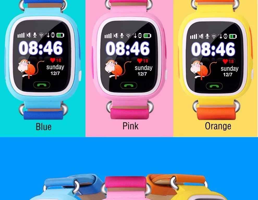 Gps Смарт-часы детские часы Q90 с Wifi сенсорным экраном SOS Вызов расположение DeviceTracker для ребенка безопасный анти-потеря монитор PK Q50 Q100