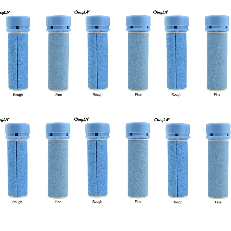 12 Pcs High Quality Replacement Roller Heads for Foot File Pedicure Machine Dead Skin Remover Grinding