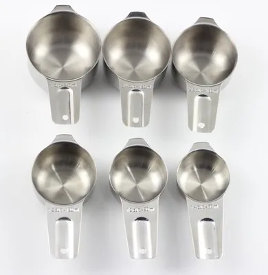 

6 set Measuring Cups and Spoons Stainless Steel Metal
