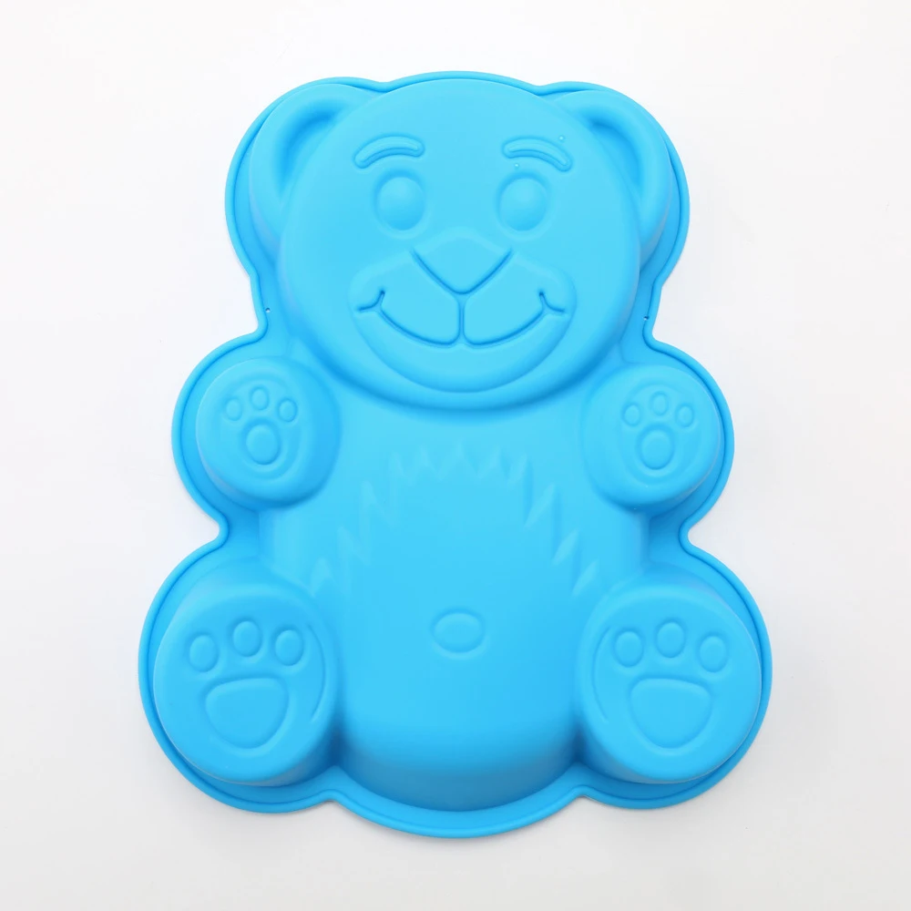 28,5*23,5*3,5 см DlY форма медведя из мультфильма 3D силиконовая форма для торта жаропрочные инструменты для выпечки форма для выпечки торта