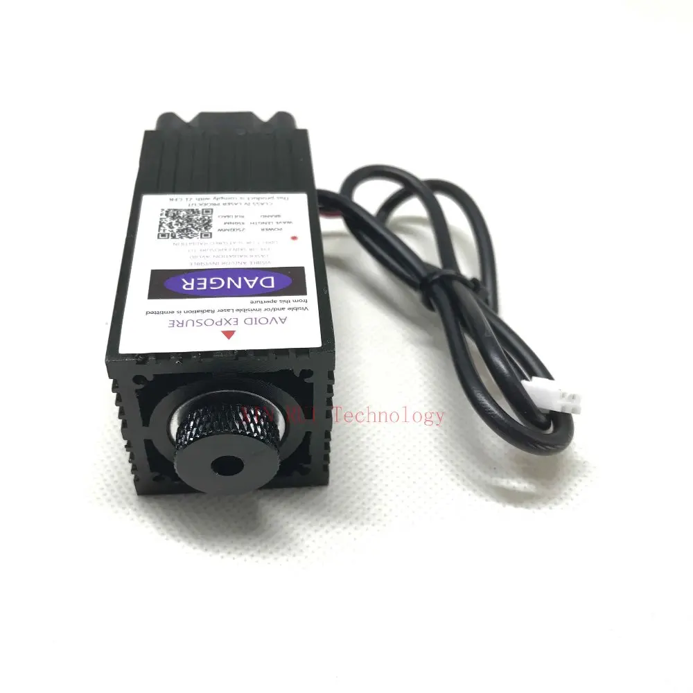 

2500mw 450NM focusing blue purple laser module engraving,2.5w laser tube diode hx2.54 2p port+protective googles