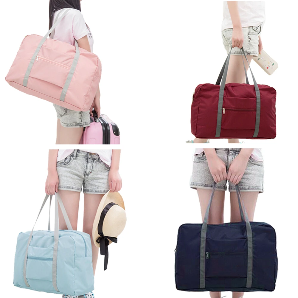 

Folding Shoulder Handbag Shopper Reusable Tote Beach Shopping Travel Bag Hot Oxford Large Capacity Portable Foldable Travel Bags