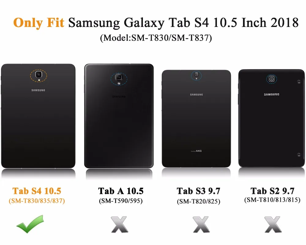 Чехол MoKo для samsung Galaxy Tab S4 10,5 с держателем для ручки S, Ультратонкий чехол-подставка из мягкого ТПУ с функцией автоматического пробуждения/сна