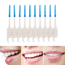 20 шт. зубная нить межзубная палочка для чистки зубов Зубная нить зуб палочка Мягкая силиконовая нить палочка гигиена полости рта Чистка