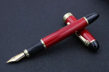 

jinhao 450 Dark Red Pattern Lacquered Golden Trim Nib Fountain Pen