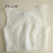 Zyllgf Кружево Свадебные куртка лодка Средства ухода за кожей Шеи кнопку назад Свадебные Болеро для свадебное платье Болеро свадебное платье wbj5