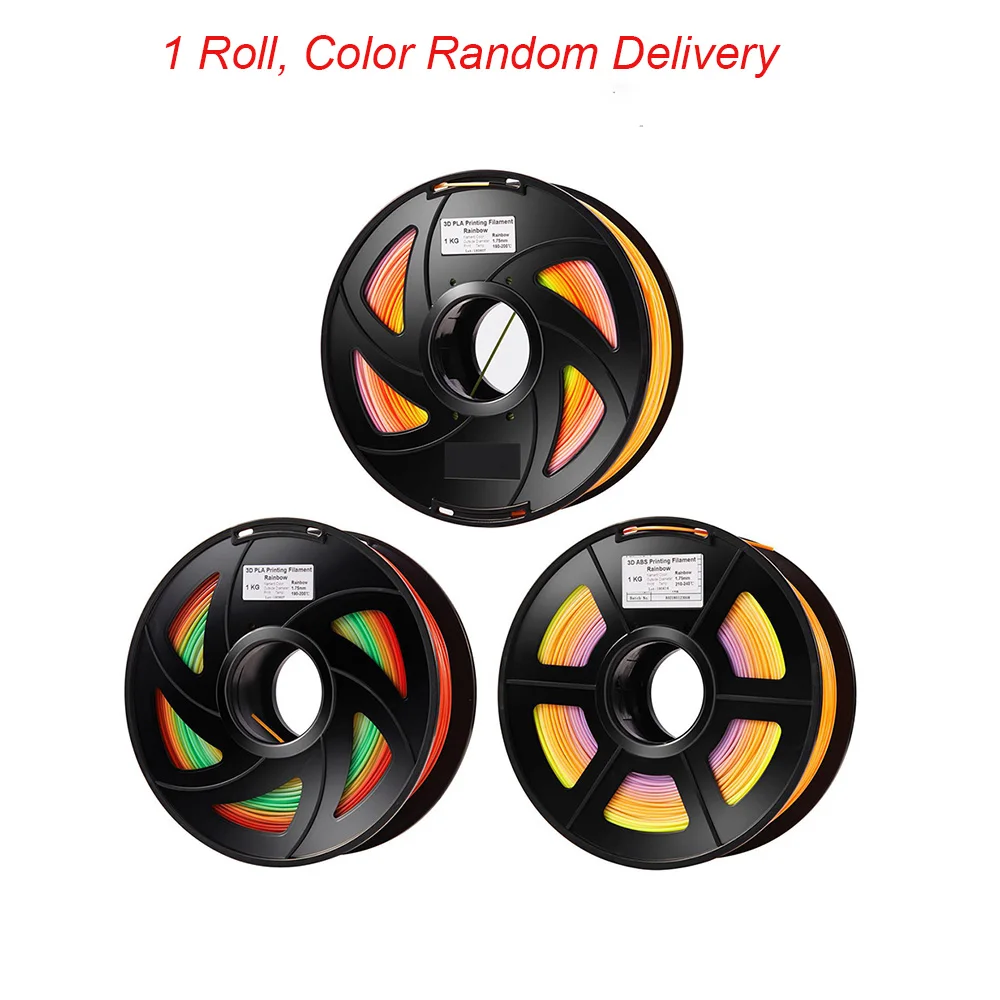 Download PLA 3D Printer Filament Color Changing Rainbow 3D Printing Material Multicolor 1.75mm 1kg Spool ...