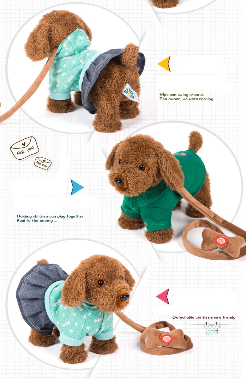 Brinquedos de Música Eletrônicos para Crianças Trela Elétrica Cachorro Marinha Pelúcia Máquinas Controle Remoto Cão Brinquedos Frete Grátis 8 Brinquedos e hobbies