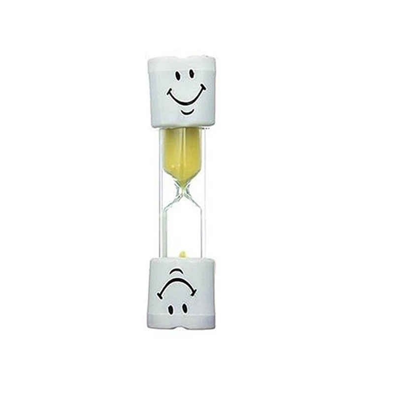 Smiley Дети таймер для зубной щетки Песочные часы яйцо таймер 1 мин/2 мин/3 мин таймер для чая/кафе часы - Цвет: Yellow