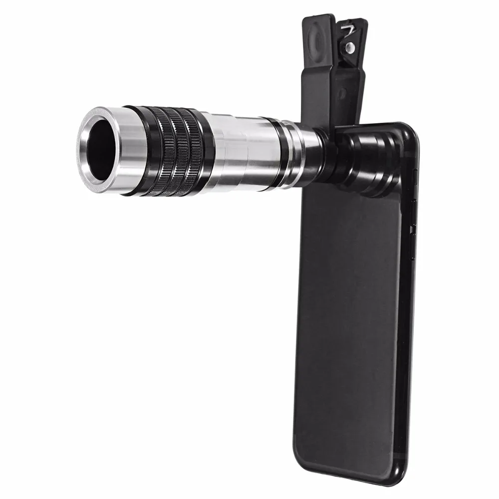 Universal 12X Travel Telescope Clip on External Telephoto