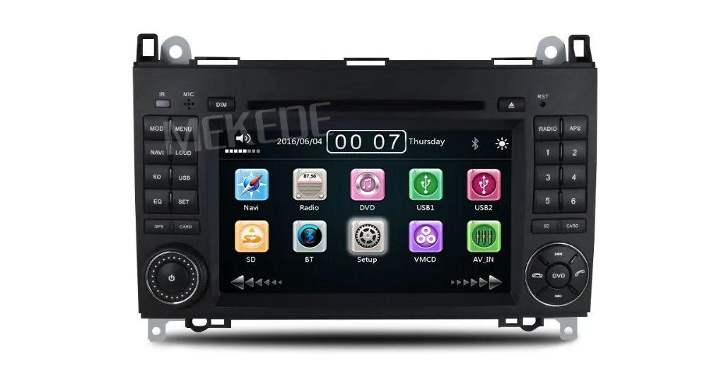Excellent Wholesale! 2 Din 7 Inch Car DVD Player For Mercedes/Benz/A-class/W169/Sprinter/W209/Crafter/Viano/Vito//LT3/W245 FM GPS Radio 9