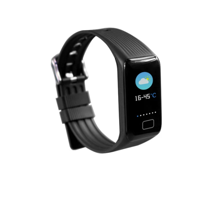 

JQAIQ Colorful Screen Smart Bracelet Blood Pressure Blood Oxygen Heart Rate Monitor Weather Report Activity Smart Band