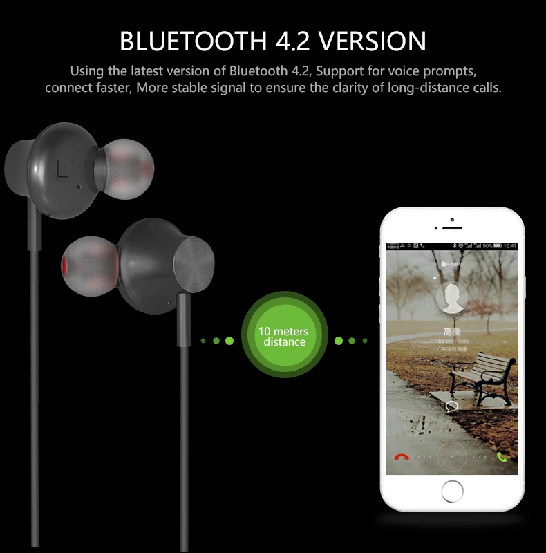 Magift08 Magnetic Bluetooth Earphone Wireless Stereo Sport Headsets CVC 6.0 Microphone Bluetooth V4.2 for Xiaomi Auriculares (7)