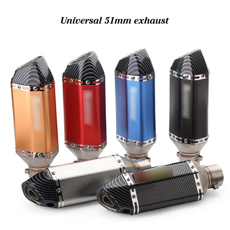 

Universal Motorcycle Exhaust for Akrapovic Modify Motocross Muffler For FZ6 CBR250 CB600 MT07 ATV Dirt Pit Bike with DB killer
