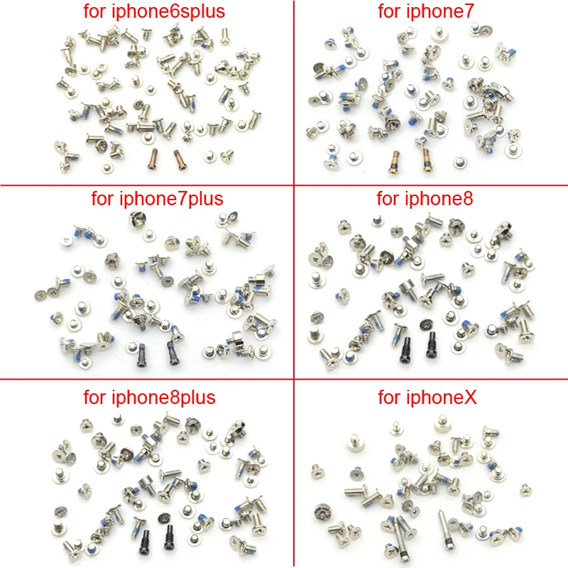 Наладки мобильных телефонов Аксессуары в комплекте комплект винт для iPhone 6S plus, 7, 7 plus, 8, 8 plus, x