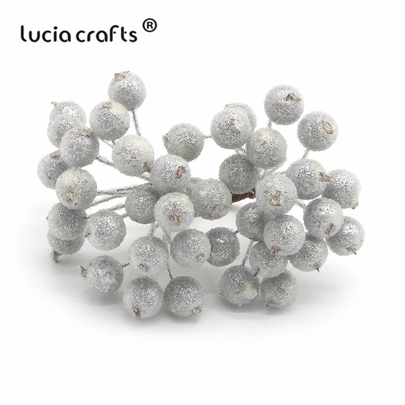 Lucia crafts 1 букет(40 голов) искусственный фруктовый цветок, ягоды, тычинки, декор для свадебной вечеринки, сделай сам, скрапбукинг, материал A0505