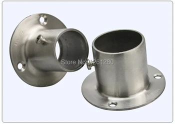 

free shipping 32mm thick stainless steel flange furniture socket curtain clothes rod closet seat tube bracket household hardware