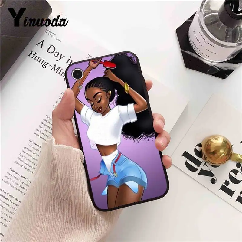 Модный чехол для телефона Yinuoda Melanin Poppin Aba iPhone 8 7 6 6S 6Plus 5 5S SE XR X XS MAX 11 pro