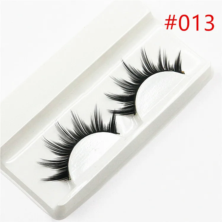 

1 Pair Sell 3D False Eyelashes Korea Natural Nude Makeup Long False Eyelash Handmake Eye Lashes Makeup Kit Gift #H013
