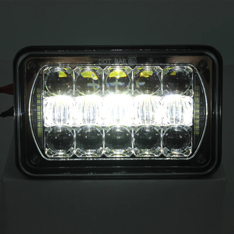 FADUIES 4Psc хром 5D 4 &quotx 6" дюймов 60 Вт светодиодный фары с DRL для H4651 H4652 H4656 H4666 H6545