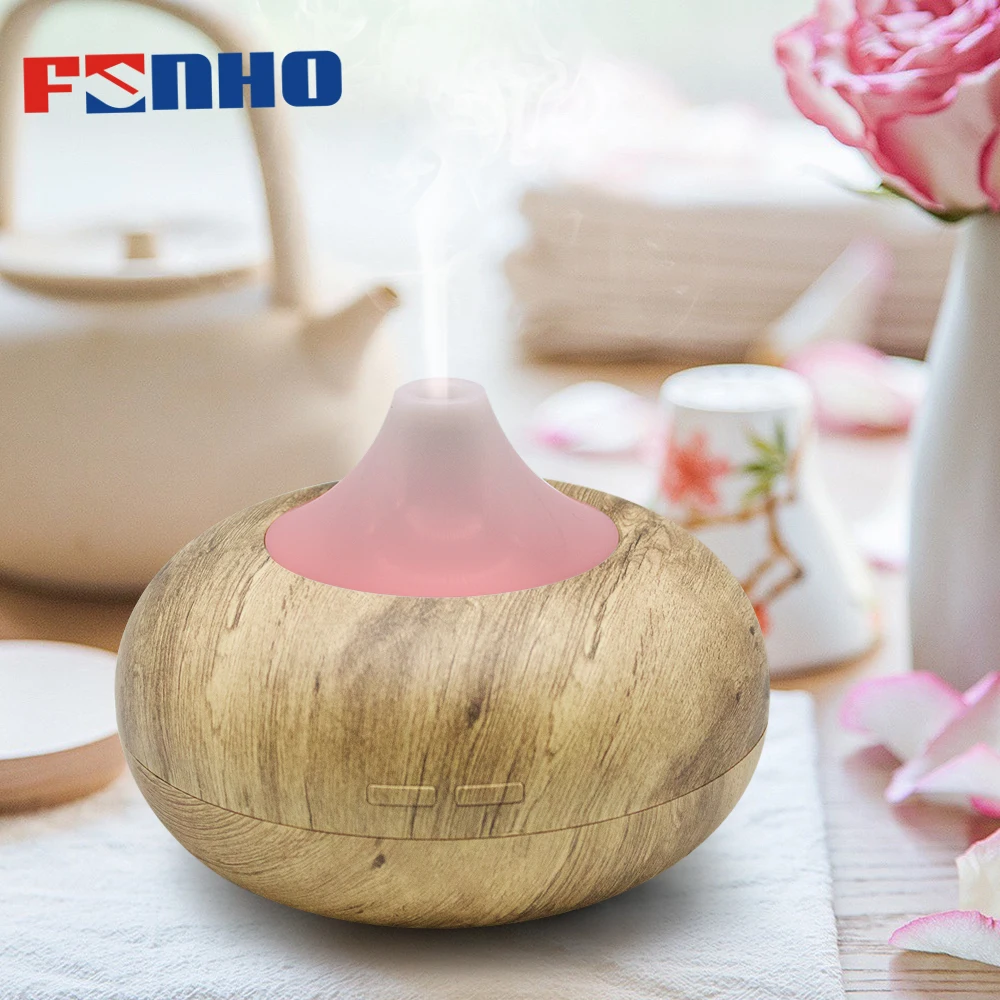 

FUNHO 300ml Mist Humidifier Wood Grain Usb Ultrasonic Aroma Essential Oil Diffuser for Office Bedroom Living Room