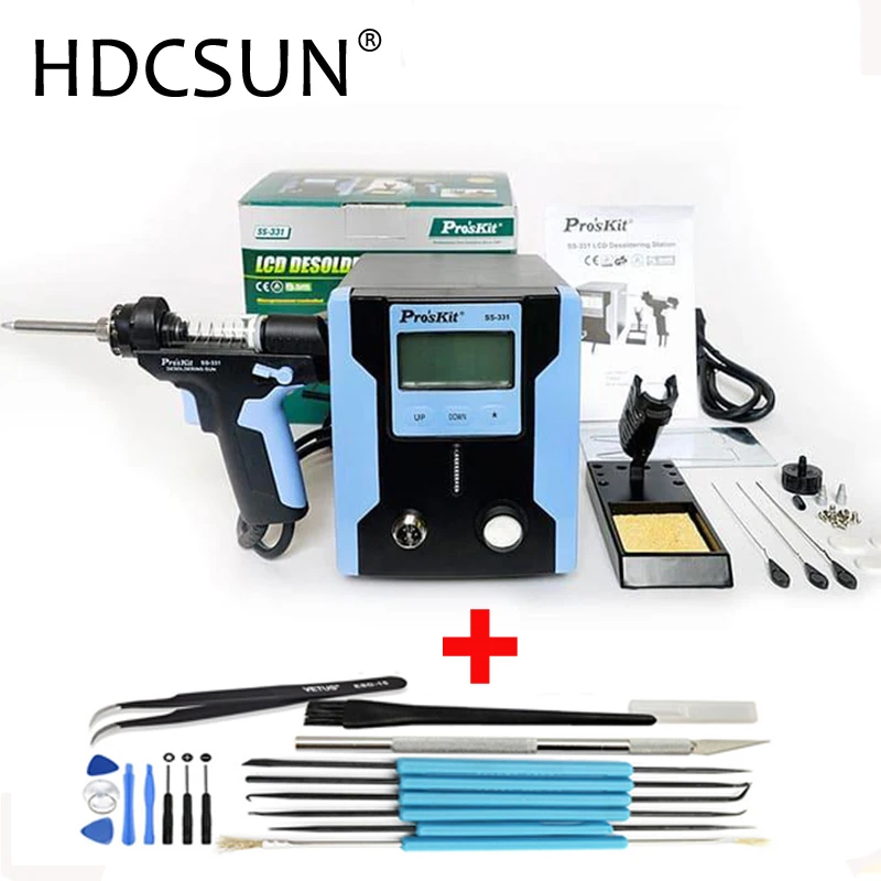 

Pro'sKit SS-331H Electric Desoldering Gun Anti-static High Power Strong Suction Desoldering Pump For PCB Circuit Board Repair