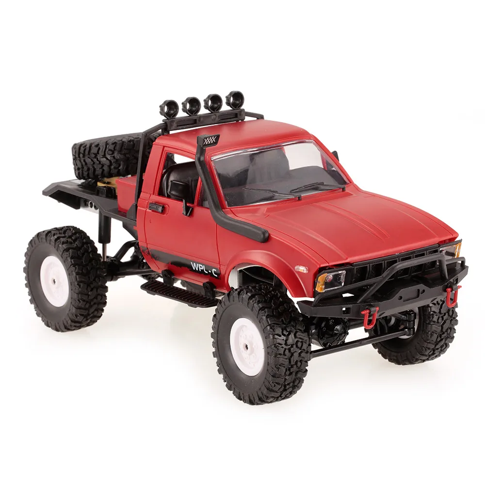 

RC Car 1/16 2.4GHz 4WD RC Rock Crawler Off-road Semi-truck Car with LED Headlight RTR Remote Control Vehicle Toys Gifts