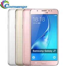 Оригинальный Samsung Galaxy J7 J7108 (2016) Dual SIM LTE Телефон Octa-core 5.5 «дюймов 16 ГБ ROM 3 ГБ RAM FDD/TDD LTE Смартфон