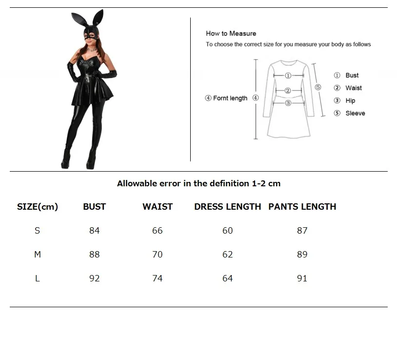 Сексуальный костюм кролика для девочек, женский наряд для ночного клуба, сексуальное платье из искусственной кожи, комплект со штанами, нарядные платья